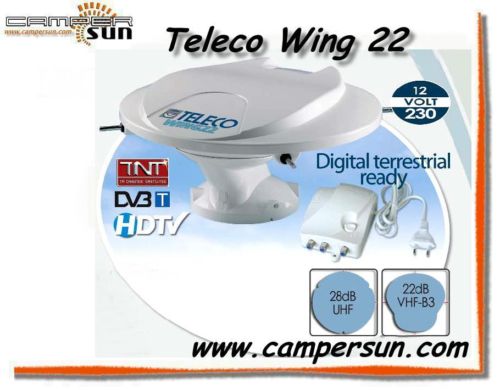 camper Antenne TV  Antenna Tetto teleco wing 22 hd