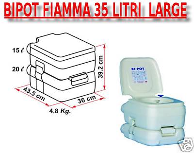 camper WC Chimici  BiPot  WC portatile fiamma 39 