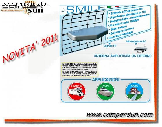 camper Antenne TV  Antenna camper barca amplificata