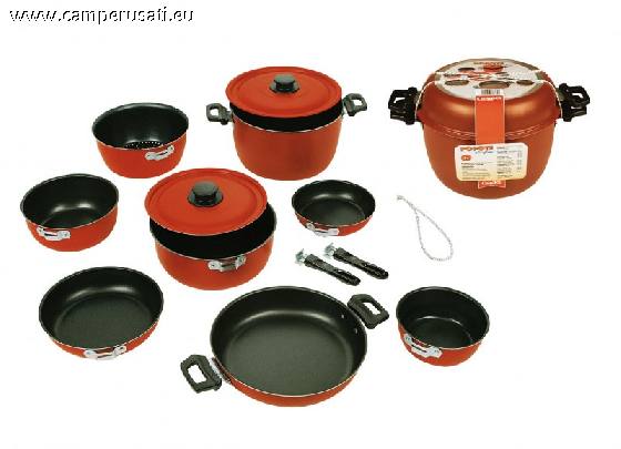 camper Pentole  Set pentole popote alu-flon - 12 pz
