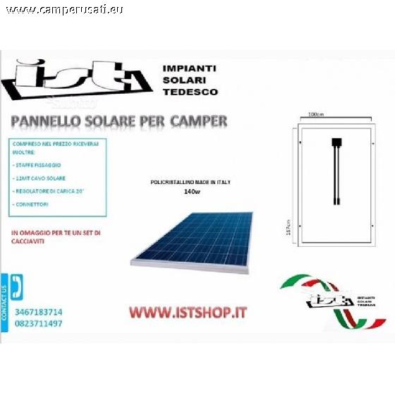 camper Fotovoltaico Moduli  140w policristallino